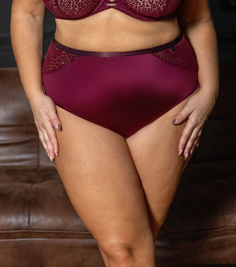 Culotte taille haute Merlot
