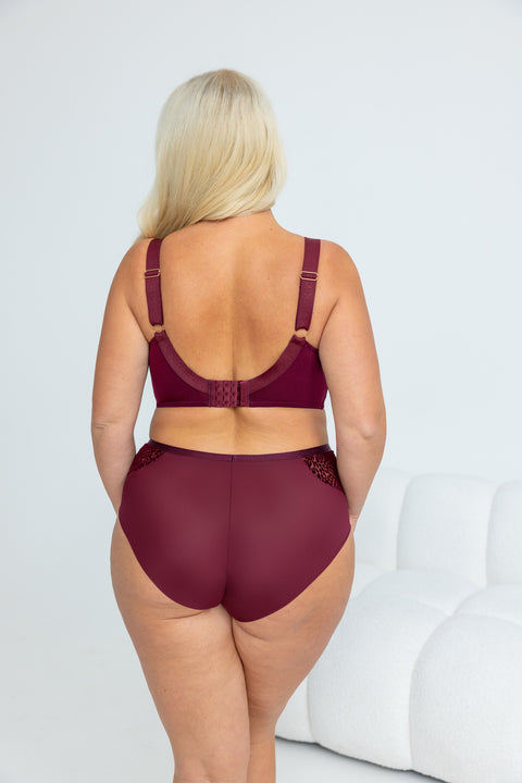Culotte taille haute Merlot